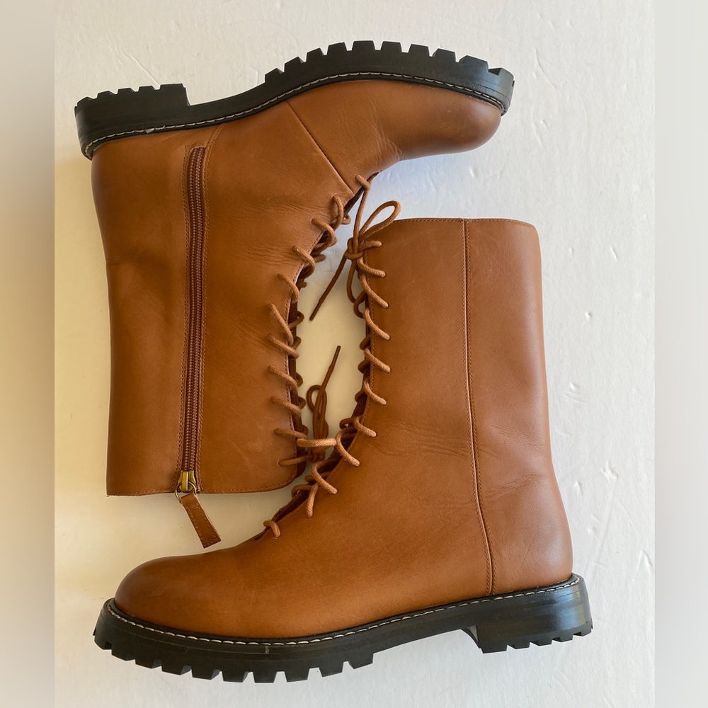 J.Crew Gwen lug sole leather boots 7.5